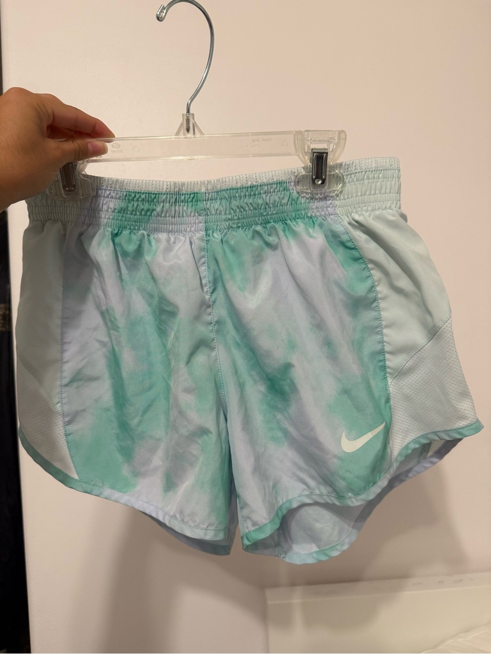 Nike S Dri-Fit Green Tie-Dye Athletic Shorts